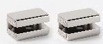 AlnoA6550Cube Glass Shelf Brackets (pair)