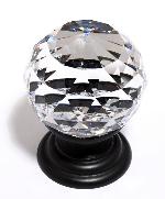 AlnoC210Swarovski Clear Crystal Spherical Cabinet Knob 1-1/4 in.