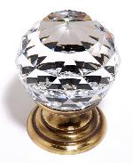 AlnoC210Swarovski Clear Crystal Spherical Cabinet Knob 1-1/4 in.